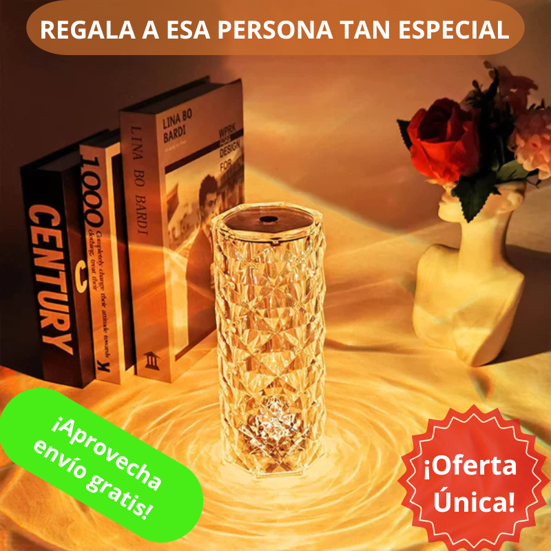 LÁMPARA VELADORA DIAMANTE RGB TÁCTIL 💡