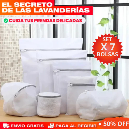 Juego de 7 Bolsas para lavar ropa